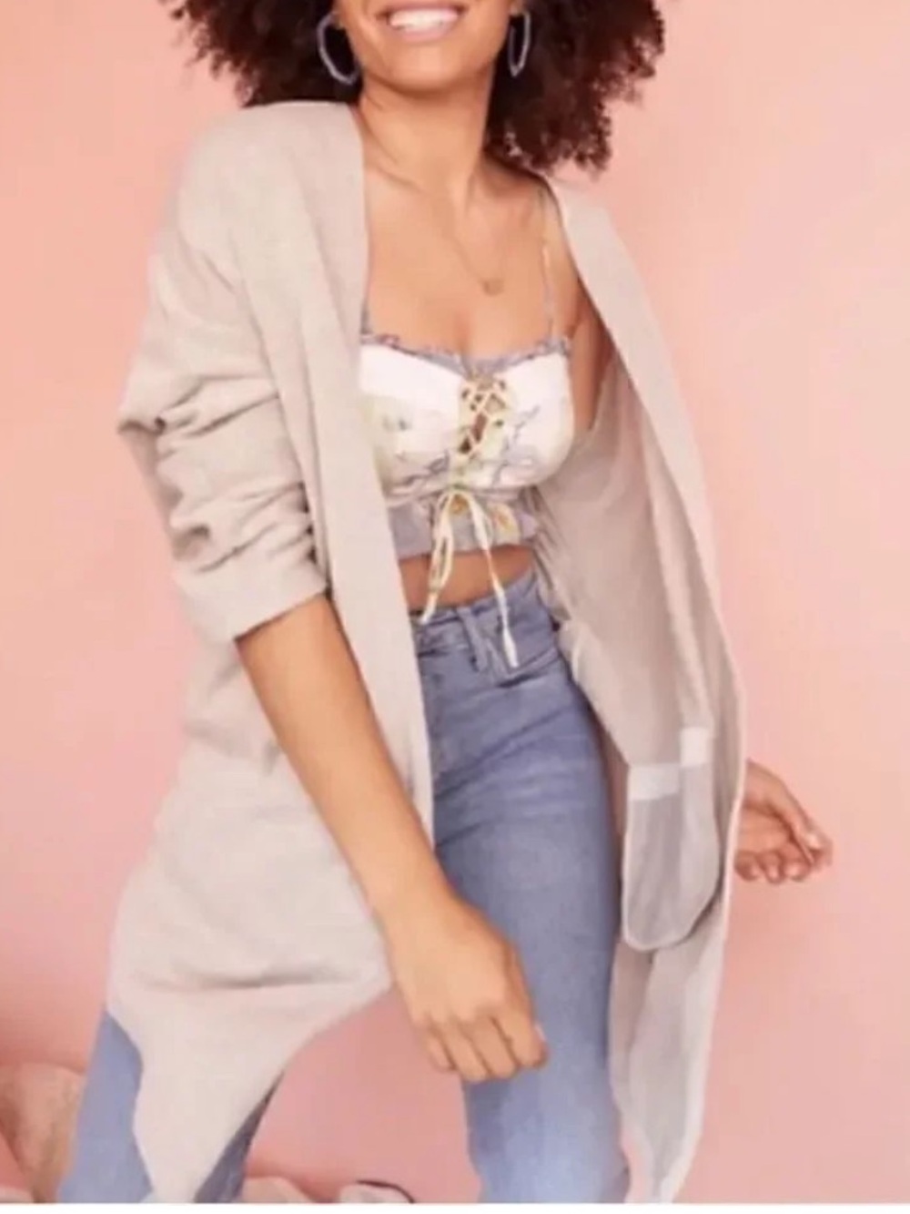Donni Sandwash Cardigan Open Front One Size Fits All